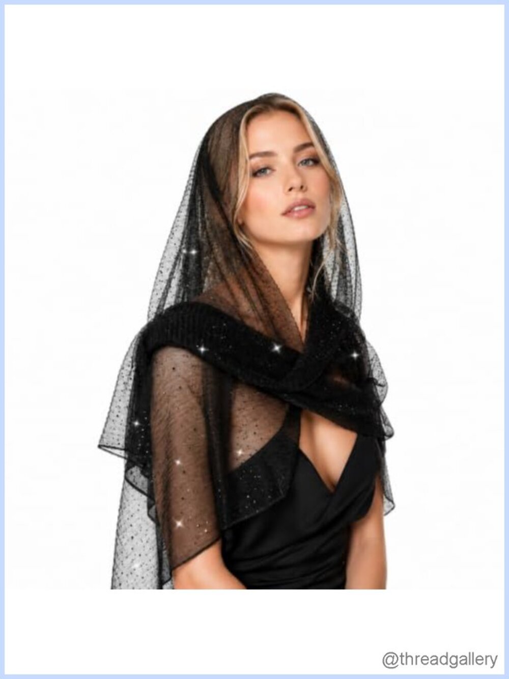 Sequin Bandana Scarf Shawl for Women, 31.5x70.9in, Breathable, Lightweight
